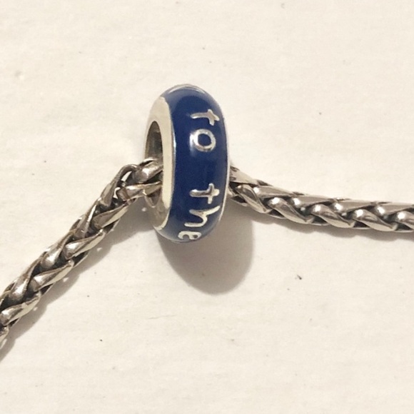 🎄🆕 Brighton Joy to the World spacer Thin blue Christmas bead Retired Gift ready - Picture 2 of 10